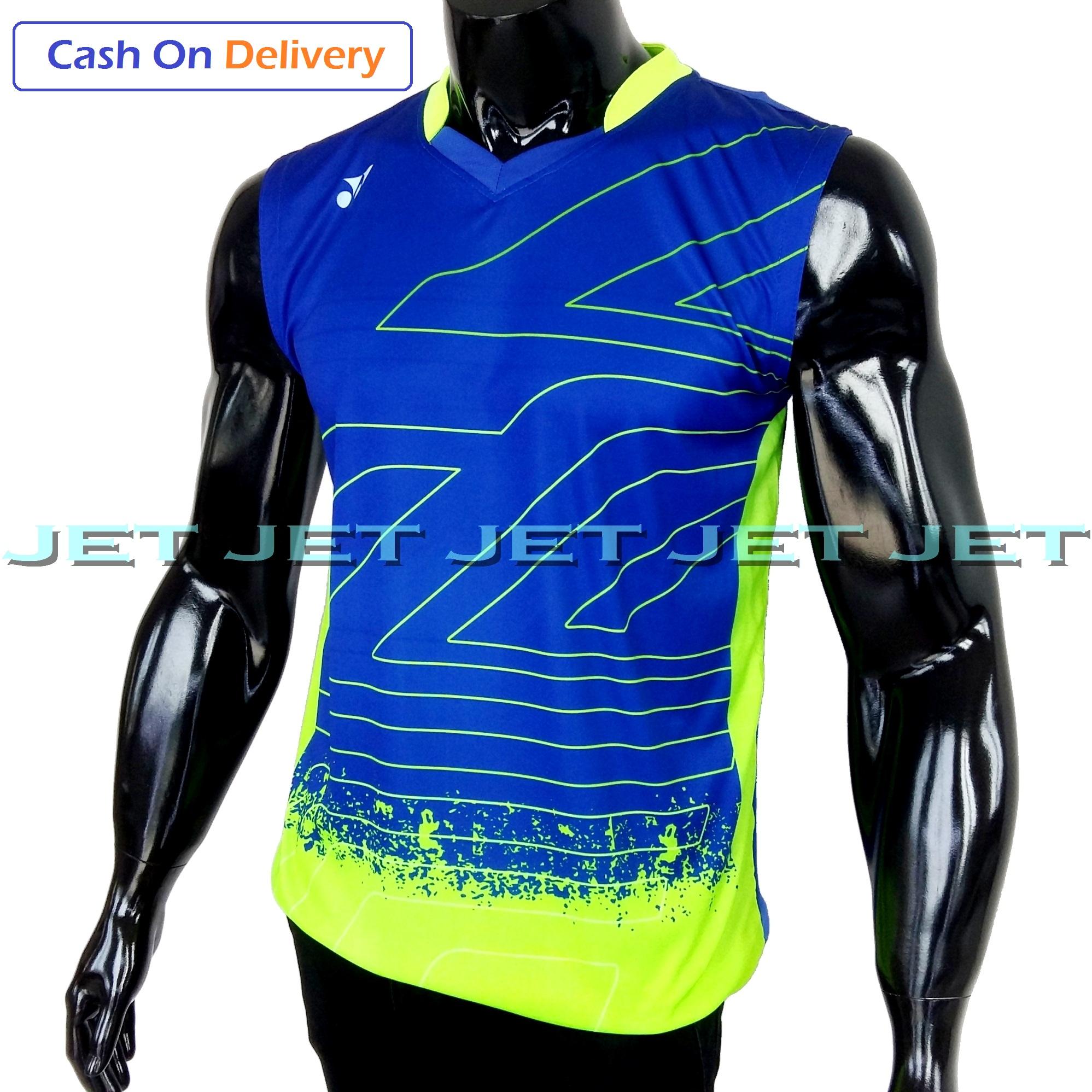 JET SPORTS – SINGLET Kaos Olahraga M L XL Dri Fit Sport Pakaian Olah Raga Badminton Replica Baju Futsal Voli Sepak Bola Tennis Running Sepeda Bulutangkis Training T-Shirt Murah Bagus Keren All Fashion Jersey Atasan Pria Wanita Cowo Cewe Bulu Indonesia