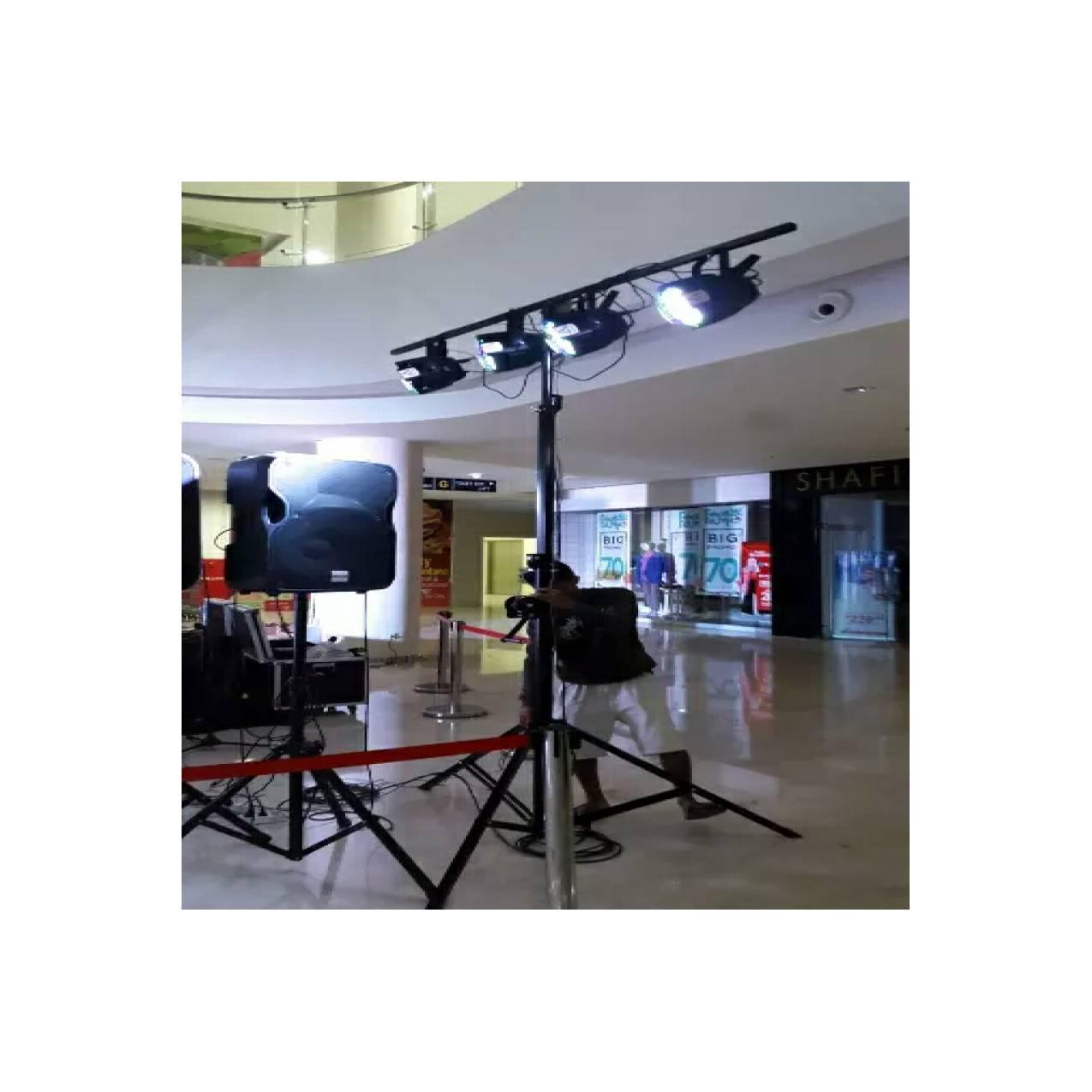 Stand Lampu Parled Katrol atau kerek bisa 4 meter