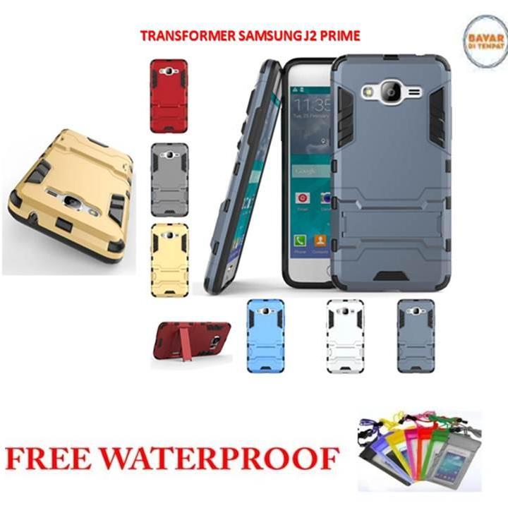 CASE  ROBOT TRANSFORMER HARDCASE IRON MAN WITH STANDING  FOR SAMSUNG GALAXY J2 PRIME  LIMITED EDITION FREE WATERPROOF
