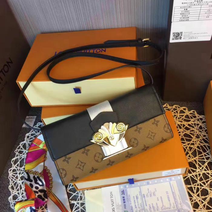 DOMPET LOUIS VUITTON COLUMN LEATHER CLUTCH 44101 PREMIUM MURAH