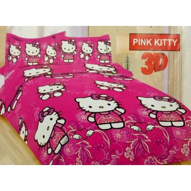 SPREI FATA HELLO KITTY BATIK PINK - JDOAIHTG