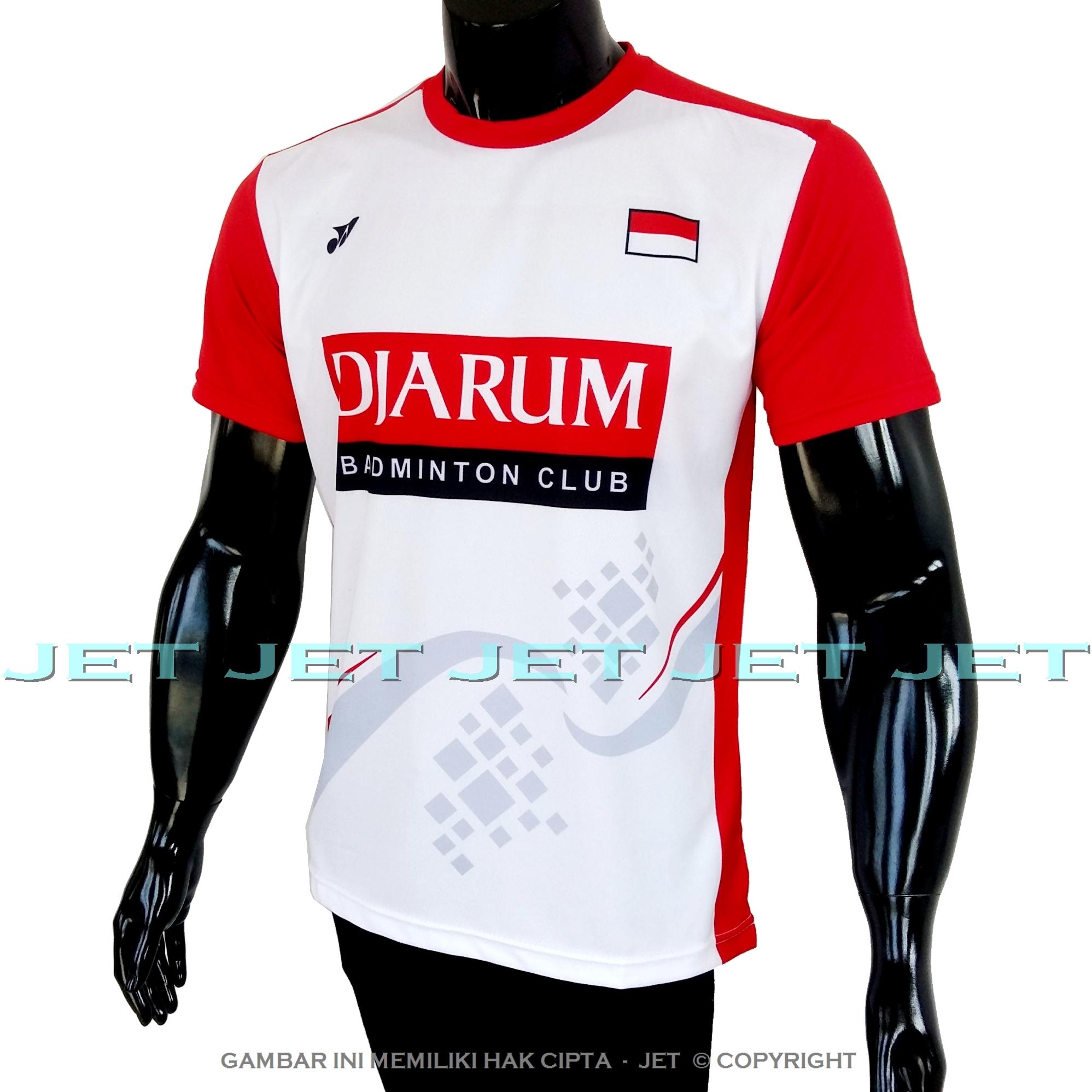 JET SPORTS – Kaos Olahraga M L XL Dri Fit Sport Pakaian Olah Raga Badminton Replica Baju Futsal Voli Sepak Bola Tennis Running Sepeda Bulutangkis Training T-Shirt Murah Bagus Keren All Fashion Jersey Atasan Pria Wanita Cowo Cewe Raket Bulu Indonesia