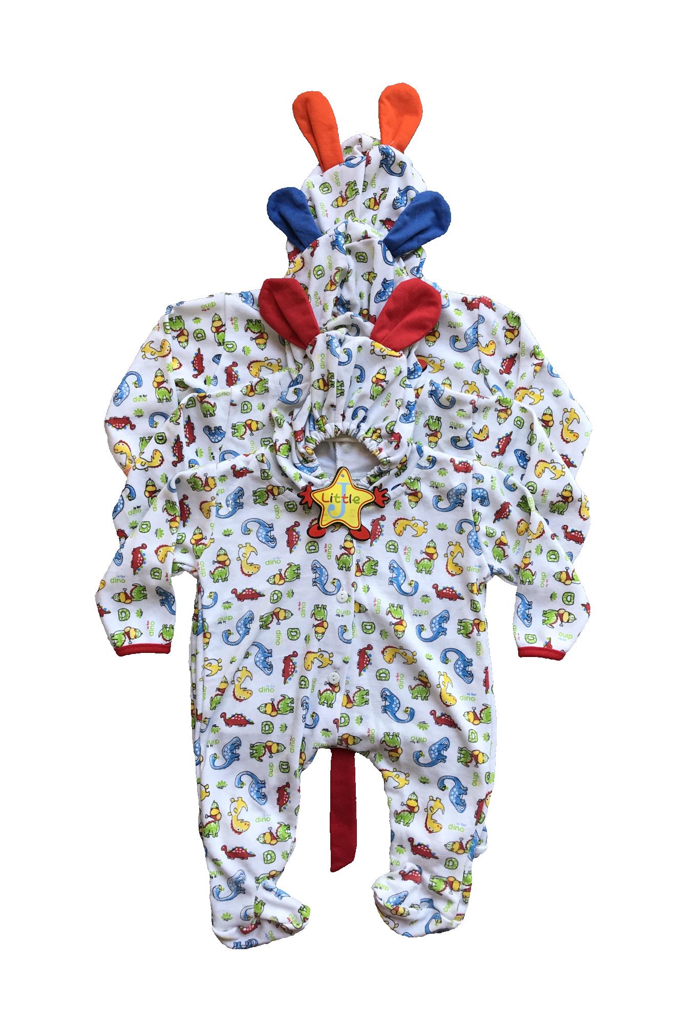 BAYIe - 3 pcs Baju Bayi model Jumper Panjang Buntu motif Lucu LITTLE usia 0 - 6 bulan katun/pakaian Jumsuit bayi /baju bayi new born