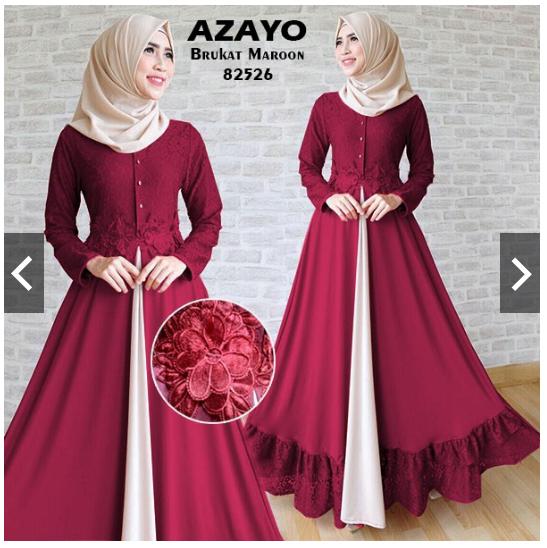 Totally Great Shop Gamis Syari Pesta Premium Original (Real Pic) - Gamis Pesta Modern Brukat Brokat Premium - Gamis Pesta Remaja - Gaun Pesta Party Dress premium Mewah Elegan - Kebaya Modern - Fashion Busana Kondangan Muslimah Hijaber Hijab Jilbab ihazayo
