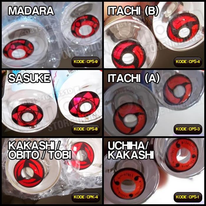 Promo Softlens Geo Crazy Anime Cosplay CP-S4 Itachi - Naruto Series