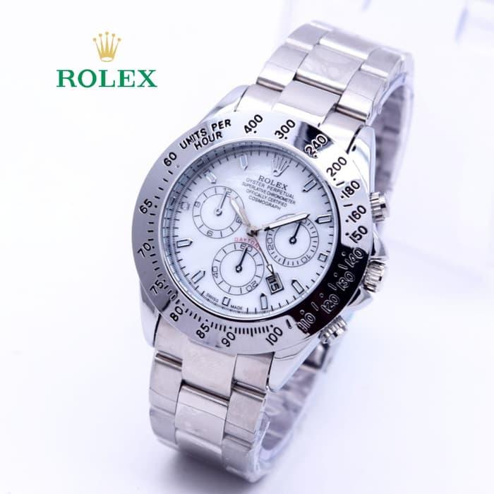 Jam Tangan Wanita Rlx Daytona Silver Rantai - Silver Putih / Fasion Wanita / Jam Tangan Wanita / Jam Tangan Keren / Jam Tangan Fashion / Jam Tangan Wanita Import / Jam Tangan Terbaik Dan Terlaris