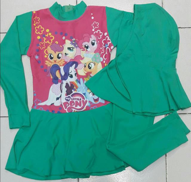Baju Renang Berenang Muslim rok anak cewek SD my little pony - Mr6DDN