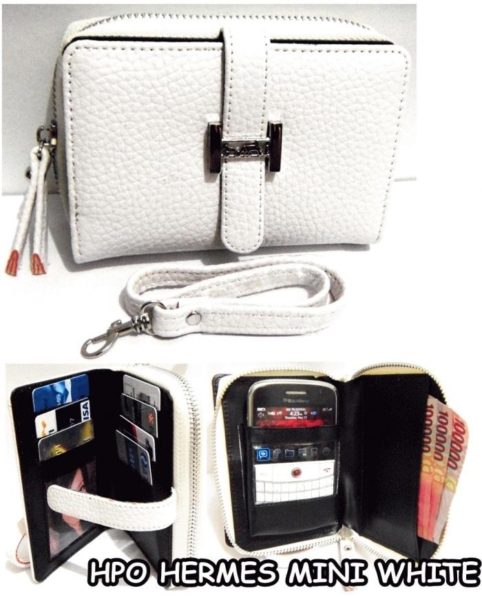TERLARIS!!! Dompet hpo hermes mini putih kj - YVw0hi