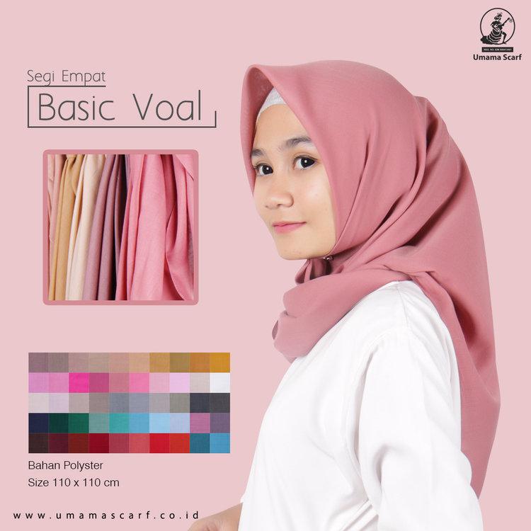 Diandra Scarf - Jilbab Hijab Kerudung Segiempat Jilbab VOAL BASIC by umama