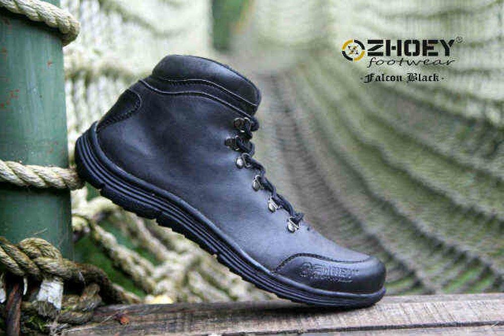 Promo Sepatu Boot trendy Zhoey Truman Falcone Full black Original Hand made Indonesia Fashion