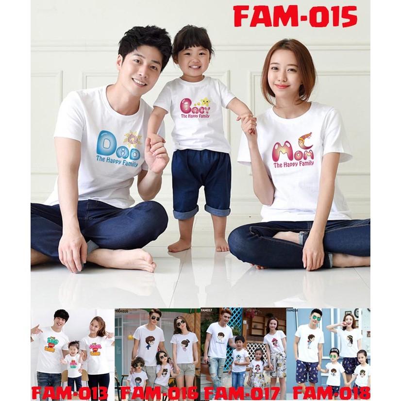 Diskon! Kaos Keluarga / Baju Family Tee 1 Anak - Fam-013/015/016/017/018