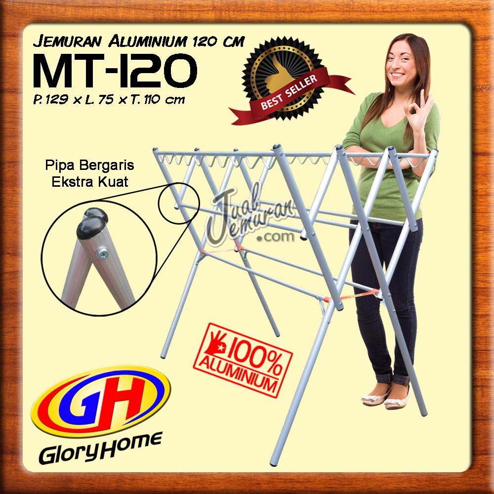 Glory Home Jemuran Baju Aluminium 120cm + Hanger