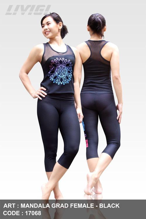 BAJU STELAN SENAM WANITA SET OLAHRAGA AEROBIC ZUMBA YOGA TERMURAH TERLARIS IMPORT LIVIGI SPORT MANDALA FEMALE