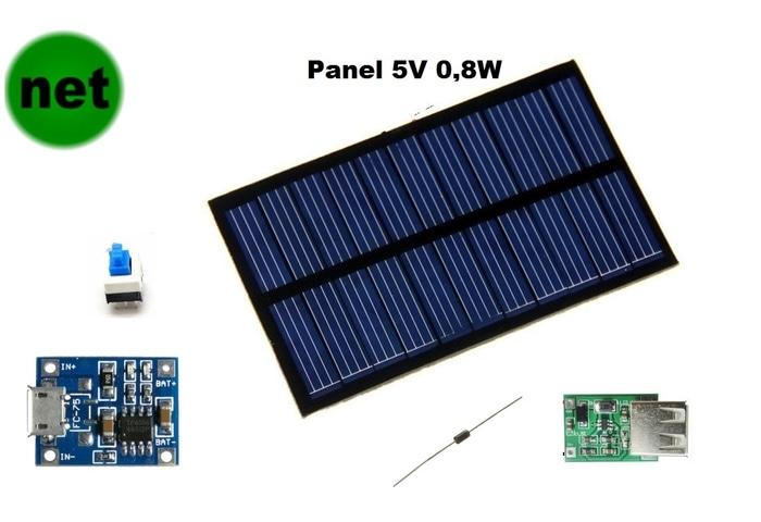 Paket 5 in 1 Modul Kit Powerbank Panel Surya / Solar Cell DIY