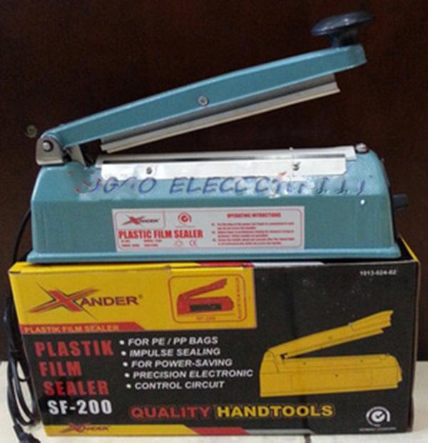 Impulse Sealer Xander 20cm body besi SF-200 / Mesin Pengemas Plastik