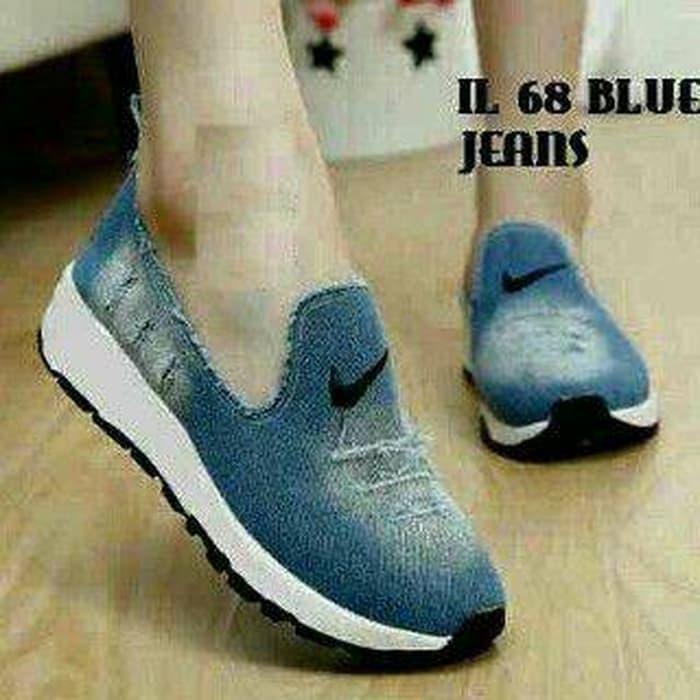 Sepatu wanita sneakers/Sepatu wanita flat/Sepatu wanita wedges/Sepatu wanita heels/Sepatu wanita murah/Sepatu wanita kickers/Sepatu wanita import KETS  SPON JEANS NKE