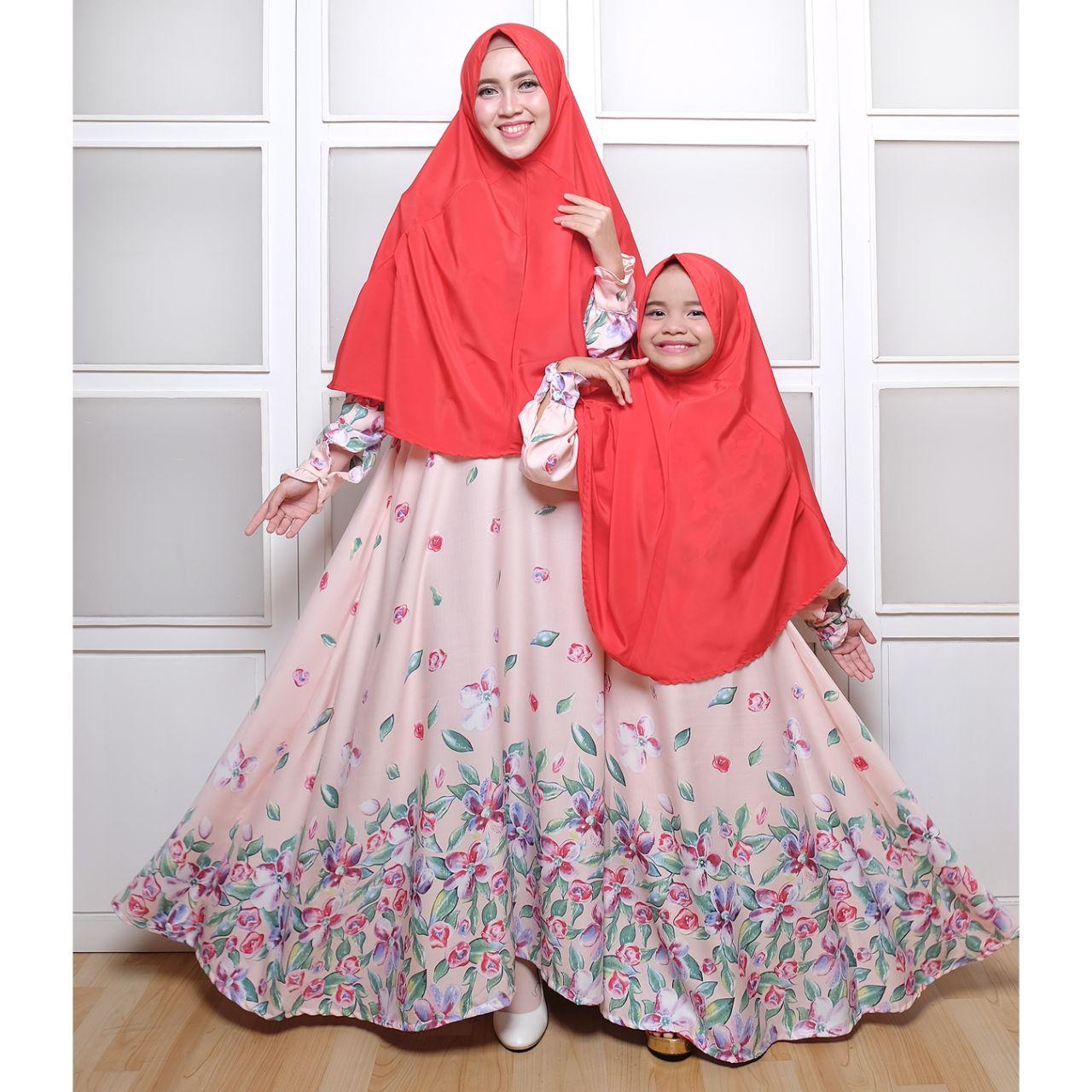 RULIVA- COUPLE IBU DAN ANAK SYARI CANTIK GAMIS SET COUPLE SYARI PLUS KHIMAR IBU DAN ANAK PASANGAN MARISSA