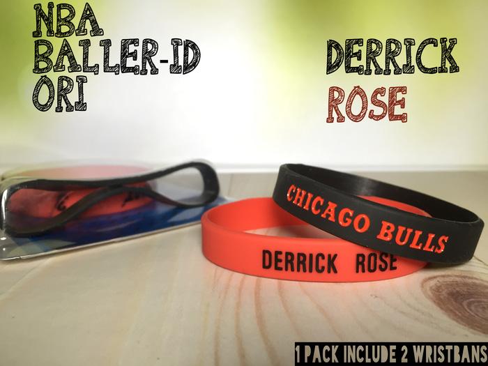 DERRICK ROSE #1 NBA BALLER ID ORI BAND BANDS BASKETBALL WRISTBAND NIKE
