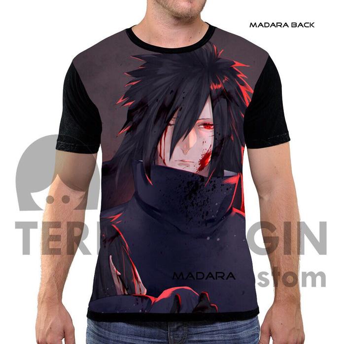 KAOS BAJU DISTRO ANIME NARUTO FULLPRINT PREMIUM MADARA BACK