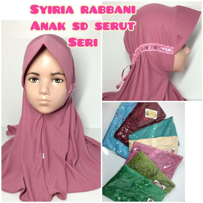 jilbab hijab kerudung syiria rabbani rabani anak sd serut warna seri