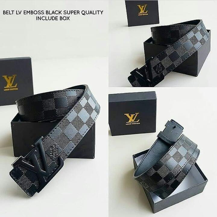 Ikat Pinggang LV Emboss Black