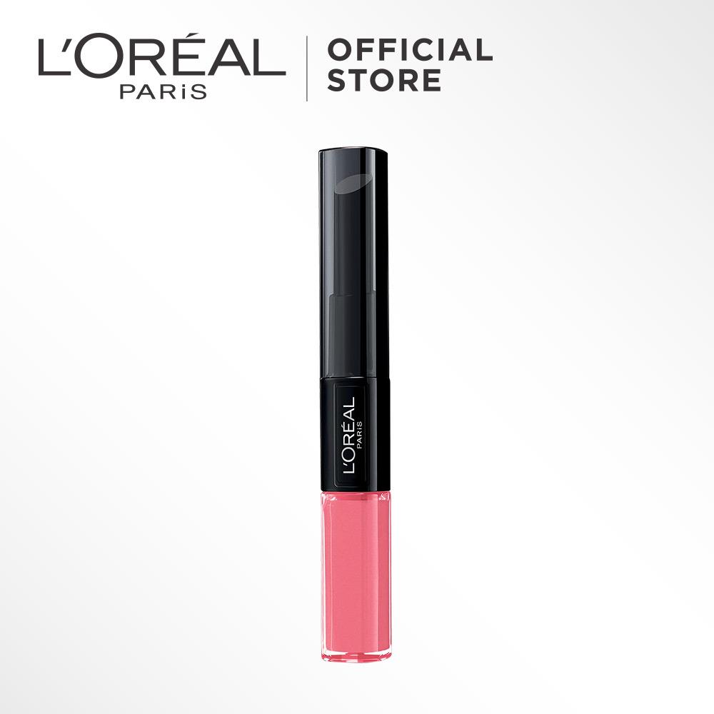 L'Oreal Paris Infallible 2 Step Liquid Lipstick - Flamboyant Flamingo by L'Oreal Paris Makeup Loreal Pink Long Lasting Tahan Lama Transferproof Pigmented