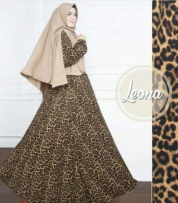 Fashion TRENDY Baju Syar'i Bahan Monalisa Busana Muslim Wanita Bermotif CANTIK