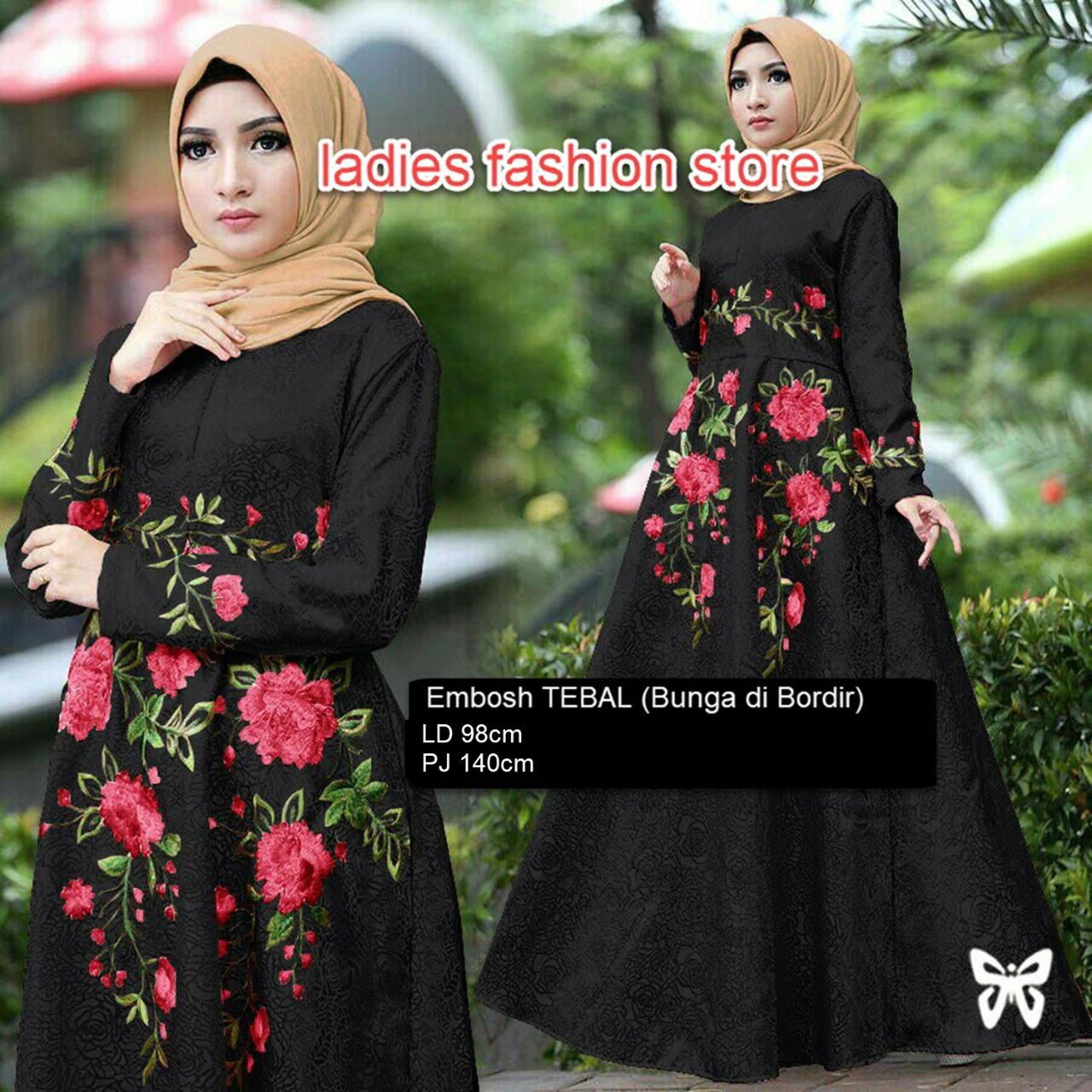 Baju Wanita Shop Dress Gamis Muslim Iyana/ Set Terusan Maxi Hijab Syar'i/ Syari Simple Elegant / Baju Muslimah Wanita / Kebaya Modern Baloteli Tanpa Pasmina (anaay) SS - HItam / Gaun Pesta