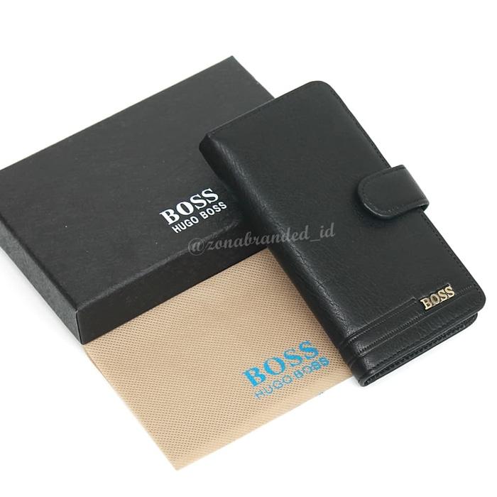 Card Holder / Dompet kartu kulit asli import Hugo Boss HB-02 Black