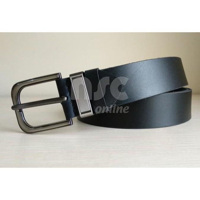 Original! Sabuk Kulit Sapi Asli Garut / Ikat Pinggang Pria Polos 4Cm - Djfpwjg