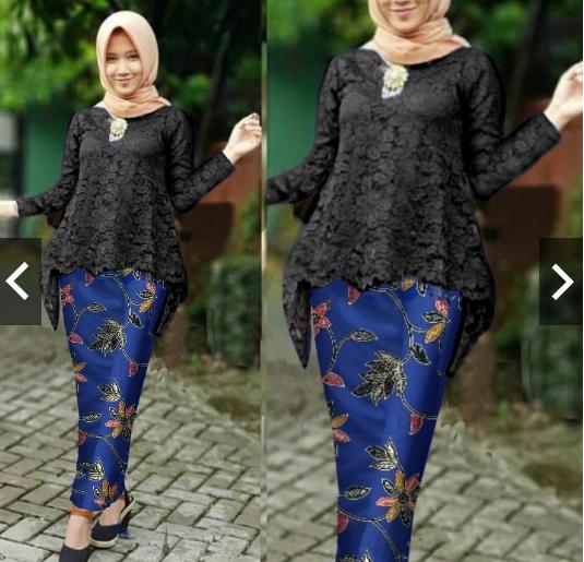 MoslemWear Setelan Kebaya Pesta Modern Brukat + rok Batik Pesta Wanita silk Gamis Kebaya Set Wisuda Fashion Baju Kebaya Kondangan Gaun Pesta Party Maxi Long Dress Muslimah Brokat Muslim Batik pesta Wanita Hijaber Hijab Jilbab ihbianca
