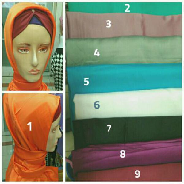 Hijab Jilbab Kerudung Bahan Saten Persegi Polos Ika Fashion Tanah Abang Murah