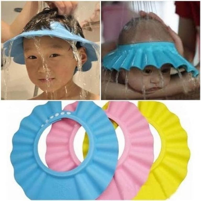 Sien Collection Topi Keramas Anak Bayi Pelindung Mata Kids Shower Cap / Topi Keramas Anak / Topi Keramas Kancing Anak / Kids Shower Cap / Jual Topi Keramas Murah