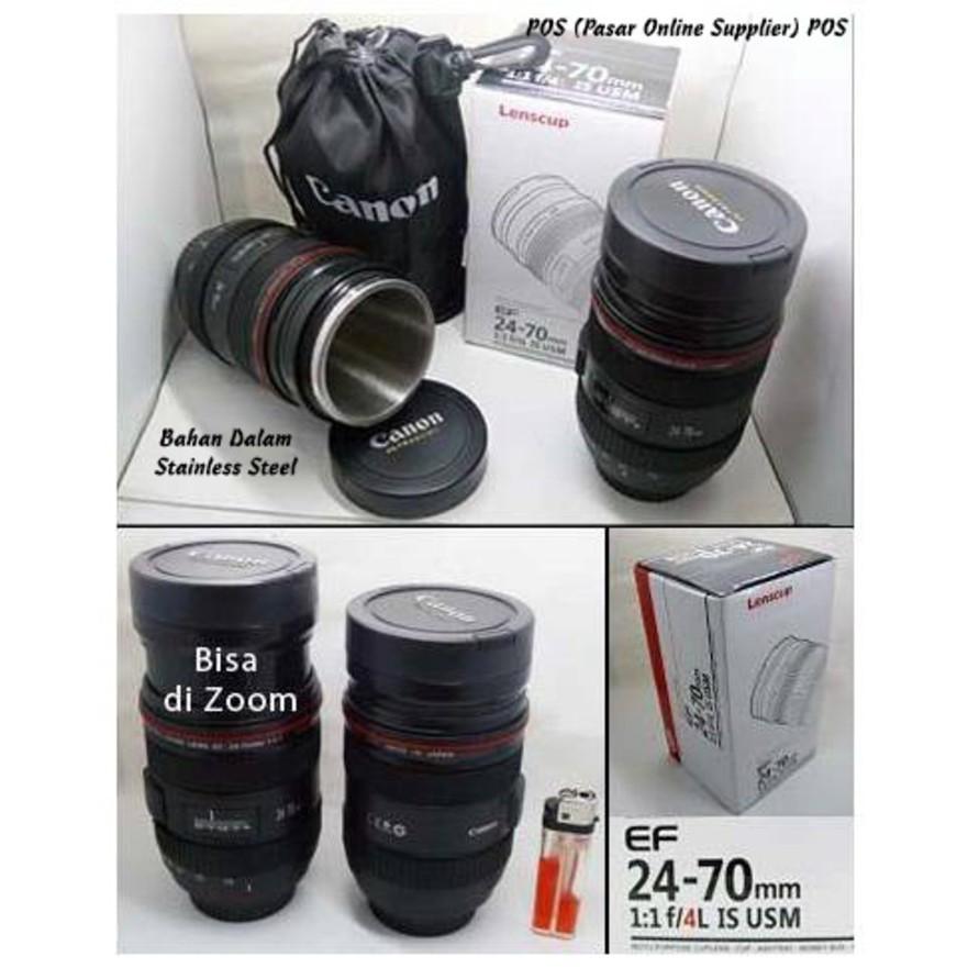 Gelas / Mug / Cup / Lensa Replika Canon 24-70Mm F2.4L Zoom Stainless - Aoqowh