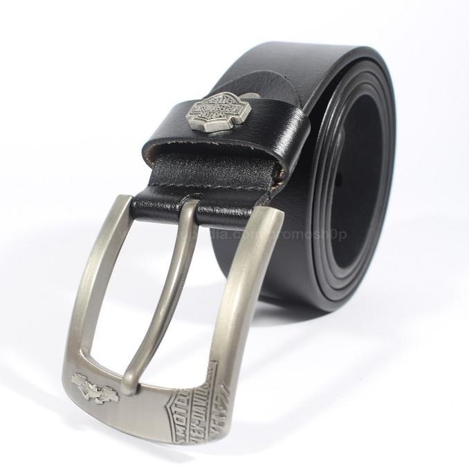 Ikat Pinggang Kulit Harley Davidson Hd1 Black Gesper High Quality - Djfpwjg