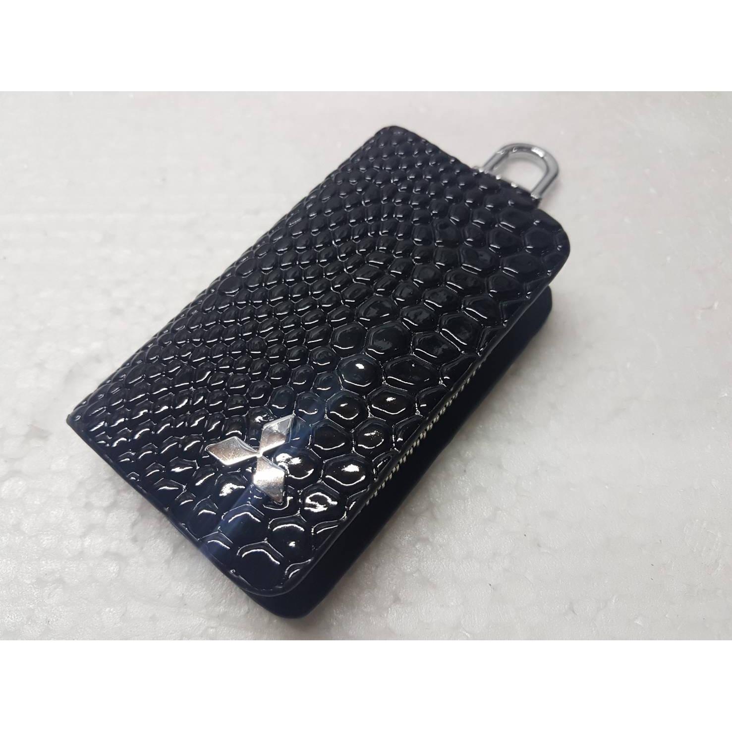 Dompet kulit kunci motif sisik ular aksesoris variasi mobil MITSUBISHI : All new Xpander Expander, Pajero, Dakar, Eceed, GLS, Delica, Outlander, Mirage, Strada Trinitron, Colt L300, Colt T120, Colt Diesel Bensin CBU CKD All new Facelift automatic manual