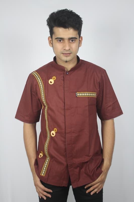 Baju koko pria bordir premium TN58 Merah Bata / Baju koko pria bordir terbaru / Baju koko pria bordir termurah / Baju koko pria bordir berkualitas / Baju koko pria bordir trendy / Baju koko pria bordir keren / baju koko / kemeja casual / baju pria