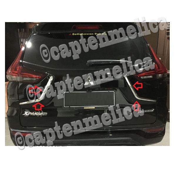 Aksesoris Mobil Mitsubishi Xpander List Pintu Bagasi Belakang Xpander Garnish Lis Body Belakang List Bodi Pintu Belakang Trim Silver Chrome Chrom Crom Krom Asesoris Mobil Acesoris Mobil Xpander Expander