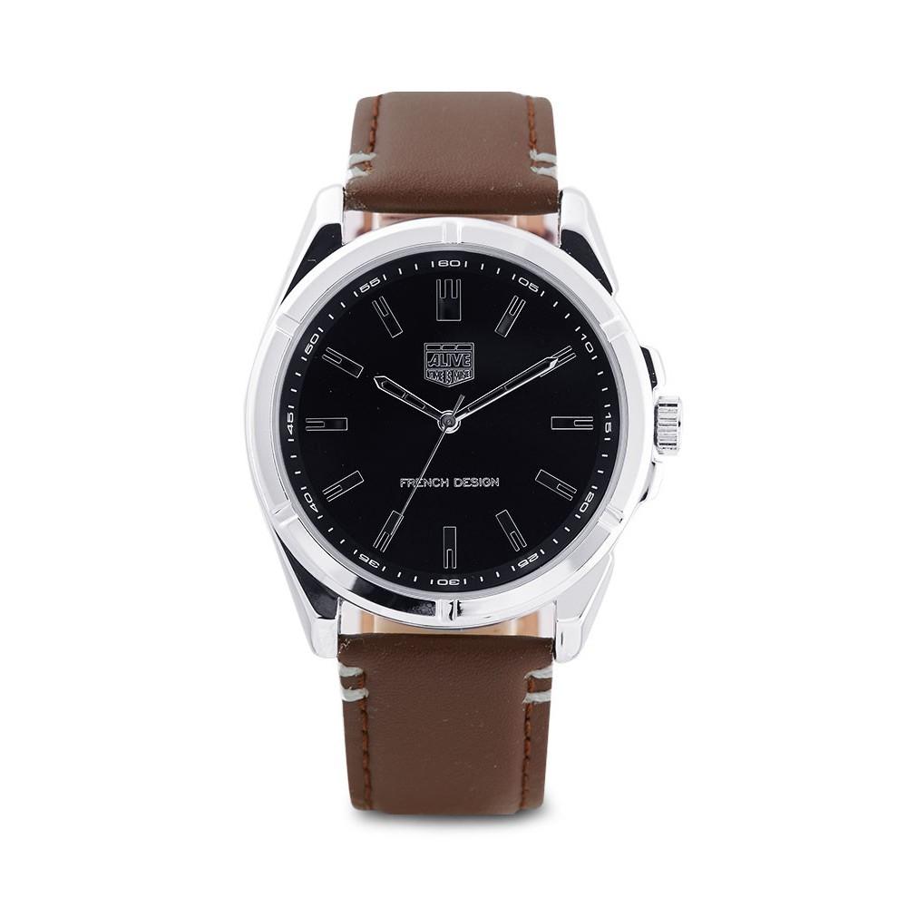 JAM TANGAN PRIA IMPORT ALIVE SOPHIE MARTIN KULIT NARA GPU1075B7 COKLAT MURAH TERBARU COWOK ANTI AIR