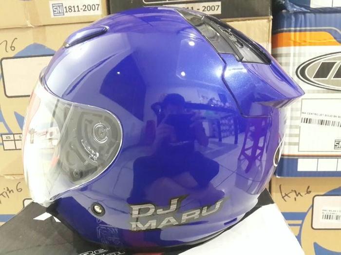 Helm KYT Dj maru / Djmaru biru / deep blue