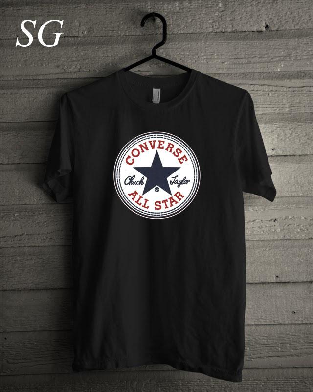 KAOS CONVERSE ALL STAR HITAM