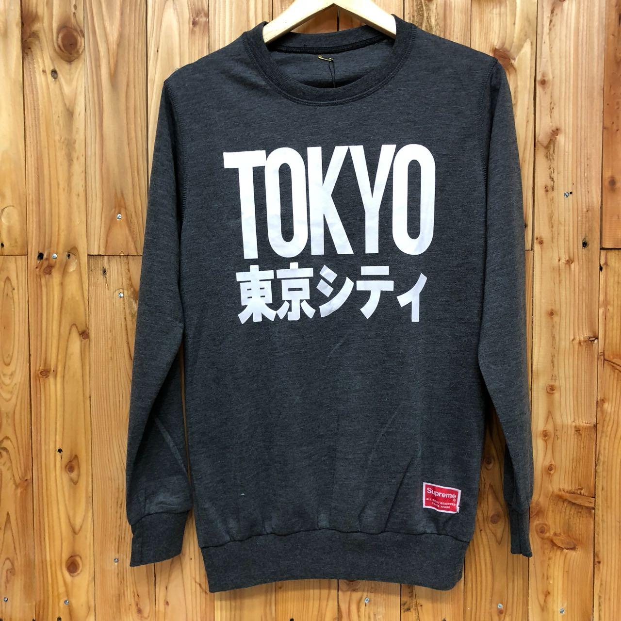 nia_fashion - Sweater Sweatshirt Basic Oblong Supreme Lengan Panjang Pria/Cowok/sweater distro ala korea/sweater tokyo/sweater terbaru/sweatet cewek cowok