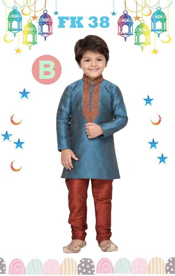 Baju Koko Kostum Anak Kecil India Pakistan Lebaran Import Biru