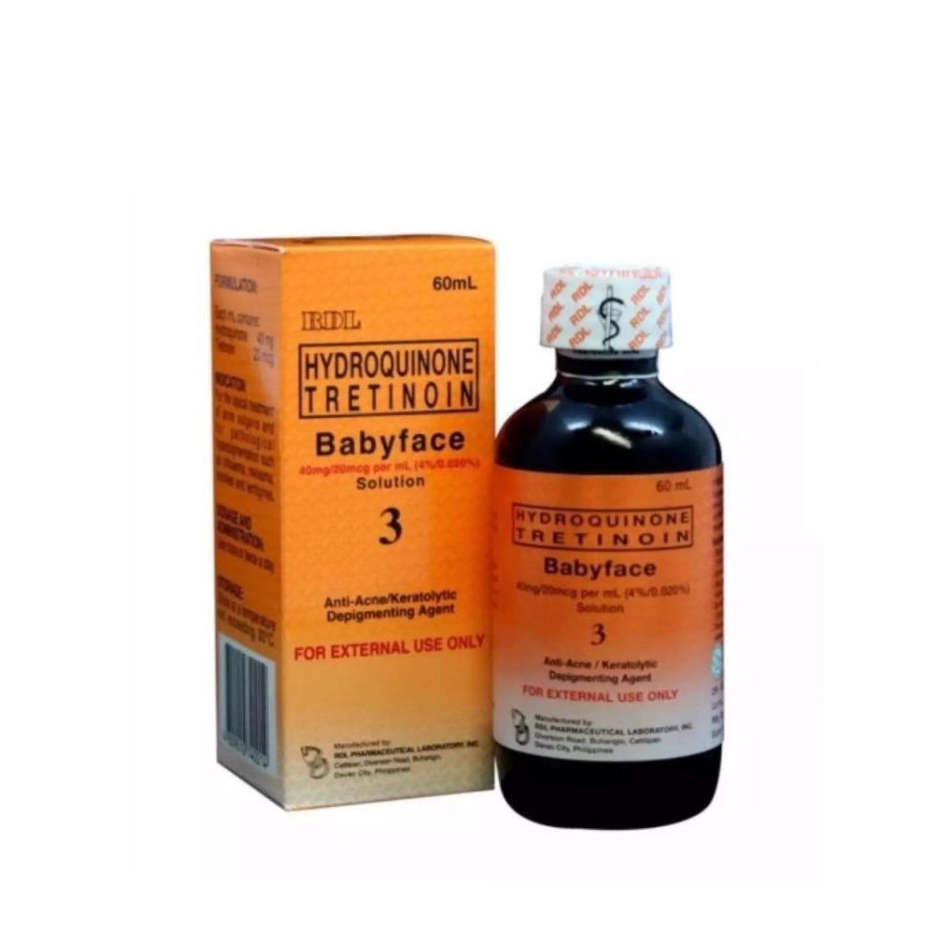 ORIGINAL RDL Hydroquinone Tretinoin Babyface Solution Anti Acne / Flex