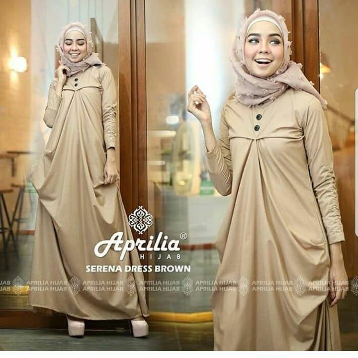 Baju Original Gamis Serena Dress Baju Panjang Muslim Casual Wanita Pakaian Hijab Modern Modis Trendy Terbaru