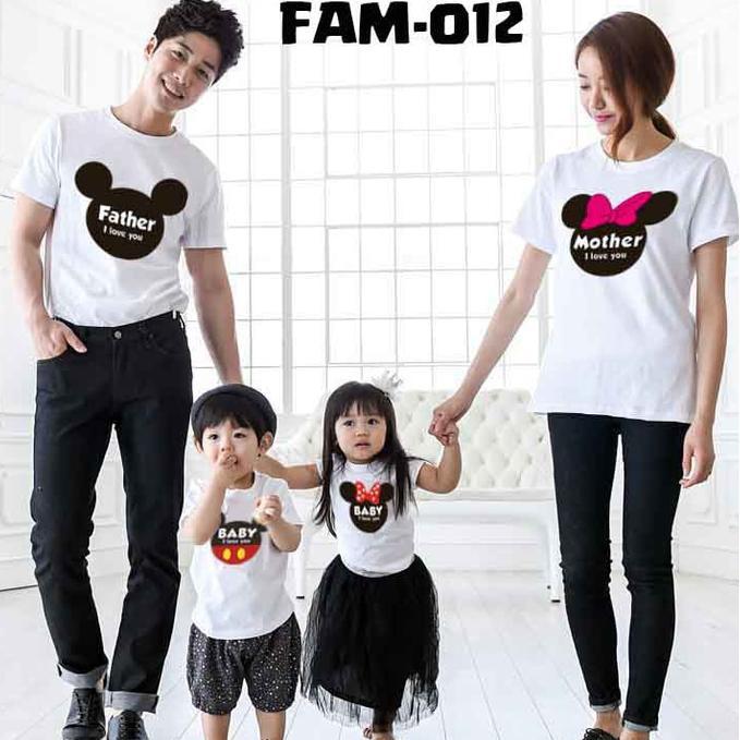 PROMO SALE KAOS KELUARGA / BAJU FAMILY TEE 2 ANAK - FAM-001/005/006/009/012/ FZ001XO