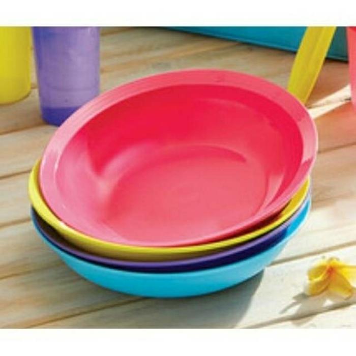 Perlengkapan Dapur / Peralatan Makan / Piring Makan Tupperware Original / tupperware cresendo crescendo plate piring besar set (4pcs) / Piring Makan Tupperware Set isi 4 pcs