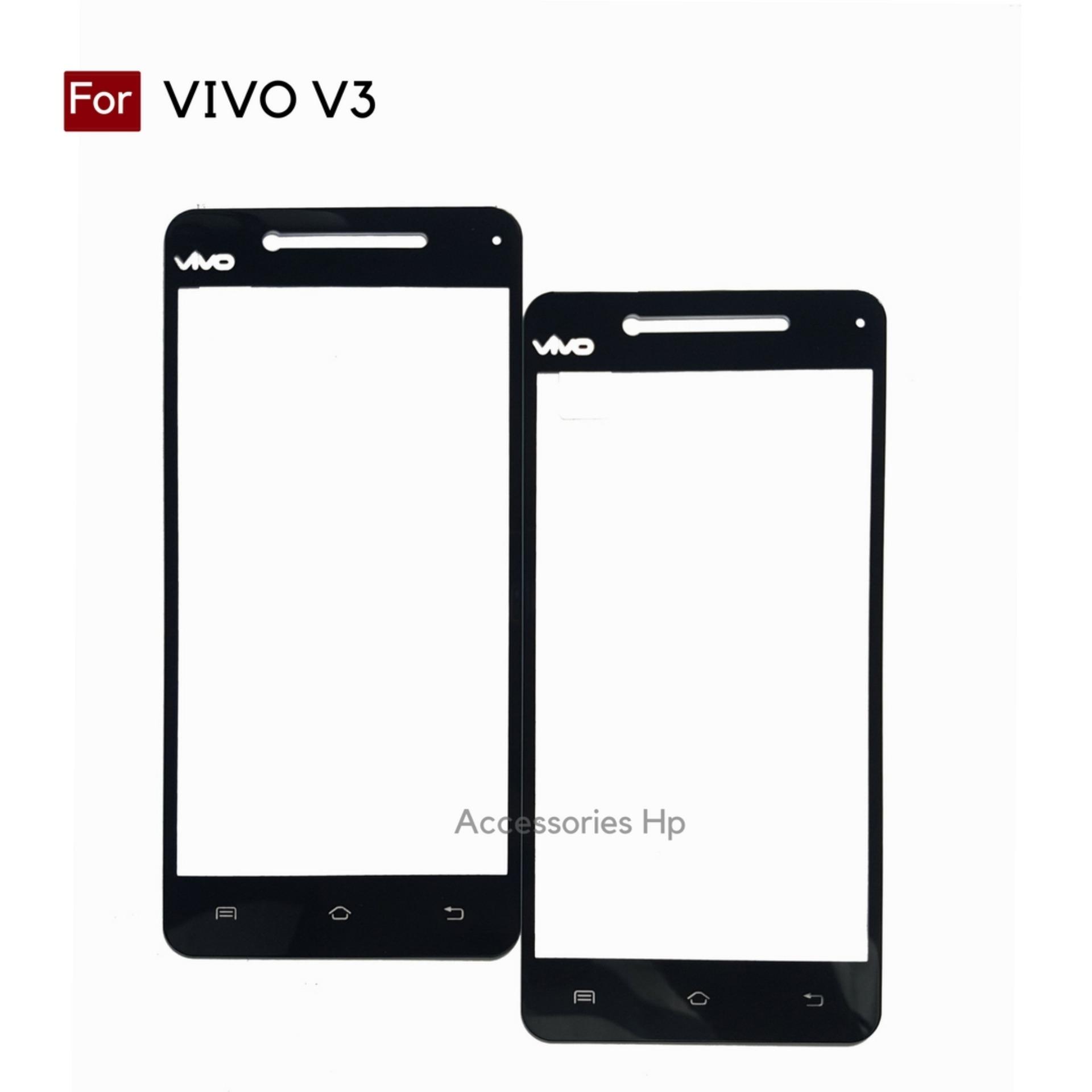 Accessories Hp Full Cover Tempered Glass Warna Screen Protector for Vivo V3 - Hitam