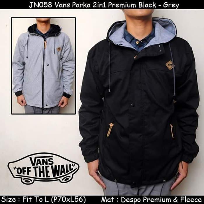 Jaket Vans Parasut Semi Parka Motif
