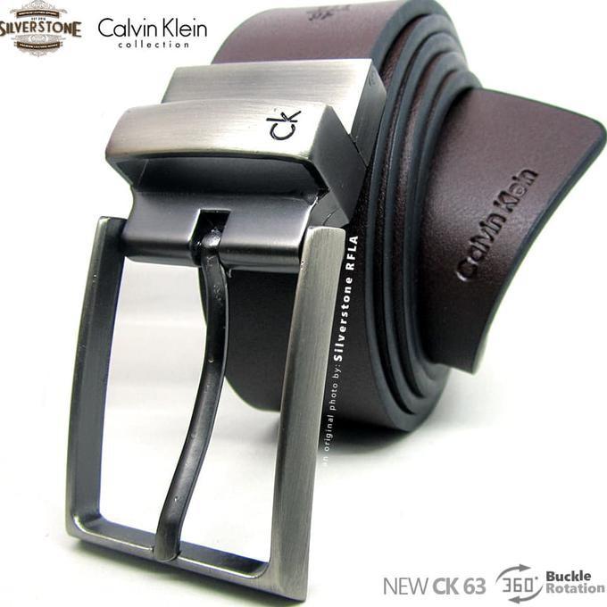 Gesper Pria - Calvin Klein Simply Series Ck53 Sabuk Ikat Pinggang Laki - Putih - Djfpwjg